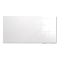 Aria Low Profile Magnetic Glass Whiteboard, 48 X 36, White Surface, Ships In 7-10 Business Days