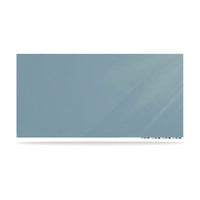 Aria Low-profile Frameless Magnetic Glassboard, 60" X 36", Denim Blue Surface