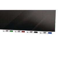 Aria Low-profile Frameless Magnetic Glassboard, 72" X 48", Black Surface