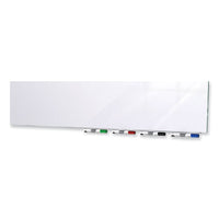 Aria Low Profile Magnetic Glass Whiteboard, 72 X 48, White Surface, Ships In 7-10 Business Days