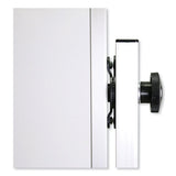 Reversible Magnetic Porcelain Whiteboard, Satin Aluminum Frame, 53.25 X 72.25, White Surface, Ships In 7-10 Business Days