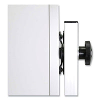 Reversible Magnetic Porcelain Whiteboard With Satin Aluminum Frame And Stand, 36 X 48, White Surface, Ships In 7-10 Bus Days