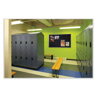 Satin Aluminum-frame Recycled Rubber Bulletin Boards, 144.5 X 48.5, Confetti Surface, Ships In 7-10 Business Days