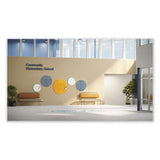 Coda Low Profile Circular Magnetic Glassboard, 48 Diameter, White Surface, Ships In 7-10 Business Days