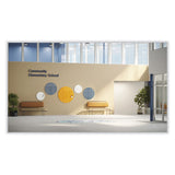 Coda Low Profile Circular Non-magnetic Glassboard, 36 Diameter, White Surface, Ships In 7-10 Business Days