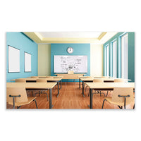 Magnetic Porcelain Whiteboard With Satin Aluminum Frame, 144.5 X 48.5, White Surface, Ships In 7-10 Business Days