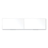 Magnetic Porcelain Whiteboard With Satin Aluminum Frame, 193 X 48.5, White Surface, Ships In 7-10 Business Days