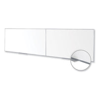 Magnetic Porcelain Whiteboard With Satin Aluminum Frame, 193 X 48.5, White Surface, Ships In 7-10 Business Days