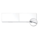 Magnetic Porcelain Whiteboard With Satin Aluminum Frame, 193 X 48.5, White Surface, Ships In 7-10 Business Days