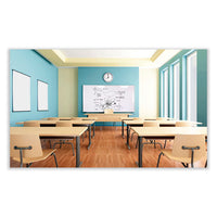 Magnetic Porcelain Whiteboard With Satin Aluminum Frame, 72.5 X 48.5, White Surface, Ships In 7-10 Business Days