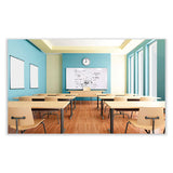 Magnetic Porcelain Whiteboard With Satin Aluminum Frame, 72.5 X 48.5, White Surface, Ships In 7-10 Business Days