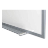 Magnetic Porcelain Whiteboard With Satin Aluminum Frame And Map Rail, 120.59 X 60.47, White Surface, Ships In 7-10 Bus Days
