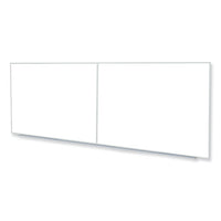 Non-magnetic Whiteboard With Aluminum Frame, 144.63 X 48.47, White Surface, Satin Aluminum Frame, Ships In 7-10 Business Days