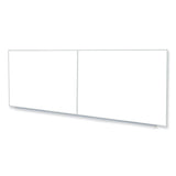 Non-magnetic Whiteboard With Aluminum Frame, 144.63 X 48.47, White Surface, Satin Aluminum Frame, Ships In 7-10 Business Days