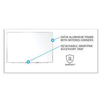 Non-magnetic Whiteboard With Aluminum Frame, 72.63 X 48.47, White Surface, Satin Aluminum Frame, Ships In 7-10 Business Days
