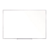 Non-magnetic Whiteboard With Aluminum Frame, 87.91" X 48.5", White Surface, Satin Aluminum Frame