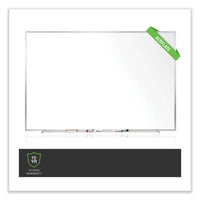 Non-magnetic Whiteboard With Aluminum Frame, 96.63 X 48.47, White Surface, Satin Aluminum Frame, Ships In 7-10 Business Days