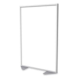 Floor Partition With Aluminum Frame, 48.06 X 2.04 X 53.86, White, Ships In 7-10 Business Days