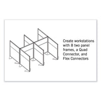 Floor Partition With Aluminum Frame And 2 Split Panel Infill, 48.06 X 2.04 X 71.86, White/carmel, Ships In 7-10 Business Days