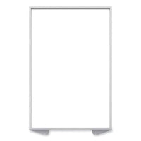 Floor Partition With Aluminum Frame, 48.06 X 2.04 X 71.86, White, Ships In 7-10 Business Days
