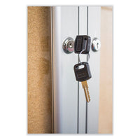 2 Door Enclosed Natural Cork Bulletin Board With Satin Aluminum Frame, 72 X 36, Tan Surface, Ships In 7-10 Business Days