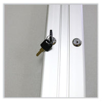 Enclosed Outdoor Bulletin Board, 72 X 36, Silver Surface, Satin Aluminum Frame, Ships In 7-10 Business Days