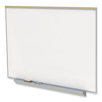 Proma Magnetic Porcelain Projection Whiteboard W/satin Aluminum Frame, 96.5 X 48.5, White Surface,ships In 7-10 Business Days