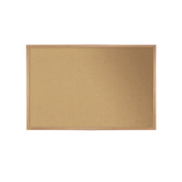 Natural Cork Bulletin Board With Wood Frame, 87.94" X 48.5", Tan Surface, Natural Oak Frame