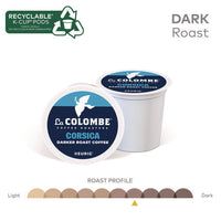 Coffee K-cup Pods, Corsica Dark Roast, 20/box
