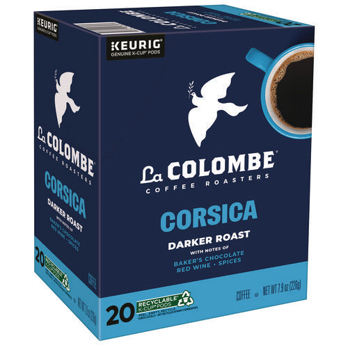 Coffee K-cup Pods, Corsica Dark Roast, 20/box