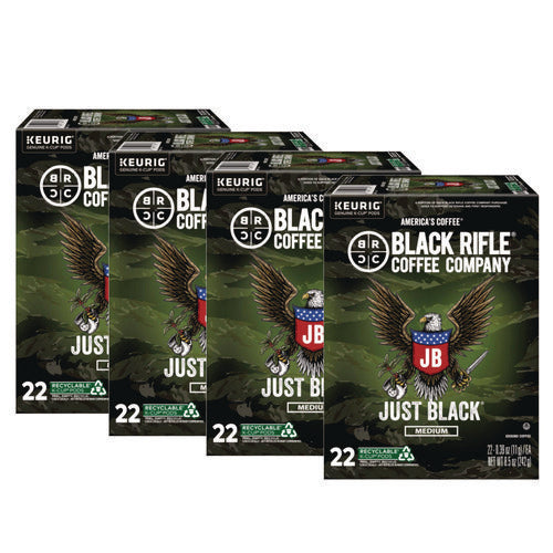 Just Black Coffee K-cups, 88/carton