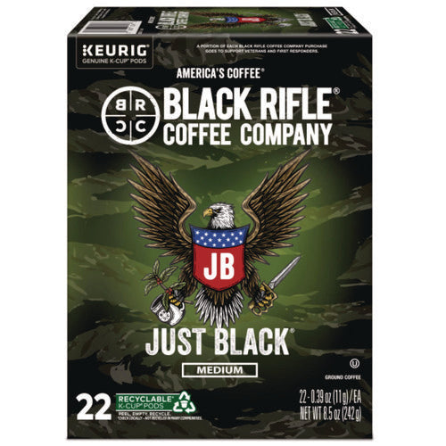 Just Black Coffee K-cups, 22/box