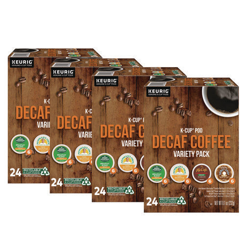 Decaf Variety Coffee K-cups, Assorted Flavors, 96/carton