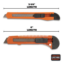 Snap-off Utility Knife Set, 9 Mm Knife, 18 Mm Knife, Orange/black