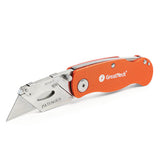 Quick Change Lock Back Utility Knife, 3.5" Aluminum Handle, Orange