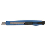 Snap-off Utility Knife, 9 Mm Blade, 5" Plastic Handle, Blue