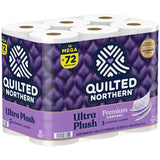 Ultra Plush Bathroom Tissue, Mega Roll, Septic Safe, 3-ply, White, 255 Sheets/roll, 18 Rolls/carton