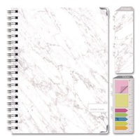 Marble Academic Year Weekly/monthly Planner, 11 X 8.5, White Marble Cover, 14-month: June 2024 To July 2025