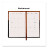 Deluxe Weekly/monthly Pocket Planner, 6 X 3.5, Black/brown Two-tone Cover, 14-month: Nov 2024 To Dec 2025