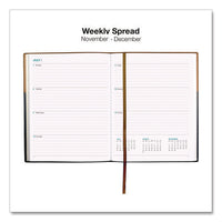 Deluxe Weekly/monthly Planner, 10 X 8, Black/brown Cover, 14-month: Nov 2024 To Dec 2025