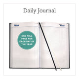 Classic Hardbound Daily Planner, 12.5 X 8, Black/gold Cover, 12-month (jan To Dec): 2025