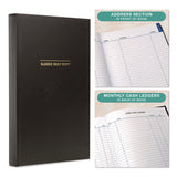 Classic Hardbound Daily Planner, 12.5 X 8, Black/gold Cover, 12-month (jan To Dec): 2025