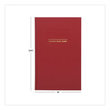 Classic Hardbound Daily Planner, 12.5 X 8, Red/gold Cover, 12-month (jan To Dec): 2025