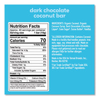 Dark Chocolate Coconut Bars, 0.53 Oz, Individually Wrapped, 40/pack, Ships In 1-3 Business Days