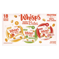 Baked Cheese Bites Variety Snack Packs, Assorted Flavors, 0.63 Oz Packet, 18/carton