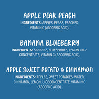 Natural Baby Food Pouches For Toddler 12+ Months, Assorted Flavors, 3.5 Oz Pouch, 12/carton