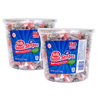 Bobs Sweet Stripes Soft Candy, Peppermint, 0.18 Oz Individually Wrapped, 160/tub, 2 Tubs/carton, Ships In 1-3 Business Days