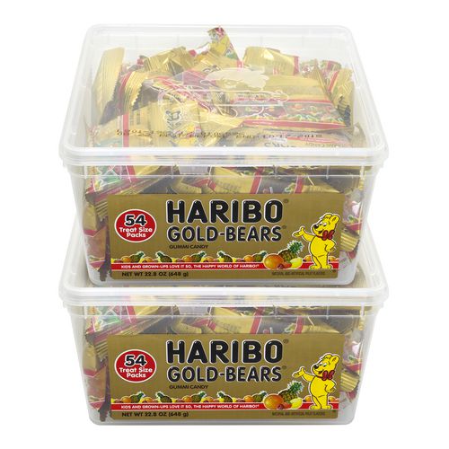 Goldbears Gummi Candy, Assorted Flavors, 0.4 Oz Pouch, 54/tub, 2 Tubs/carton, Ships In 1-3 Business Days