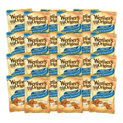 Chewy Caramels Sugar Free, 1.48 Oz Bag, 24/carton, Ships In 1-3 Business Days