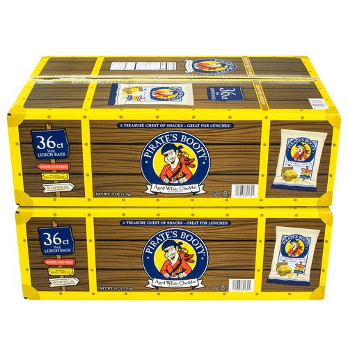 Natural Aged White Cheddar Baked Corn Puffs, 0.5 Oz Bag, 36/box, 2 Boxes/carton, Ships In 1-3 Business Days